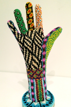 Hand decorated with beads